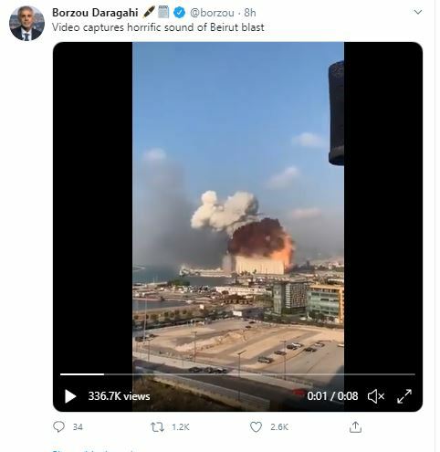 Two huge explosions Lebanese capital Beirut